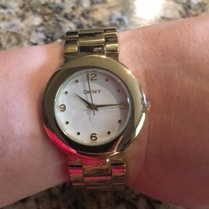 DKNY gold watch